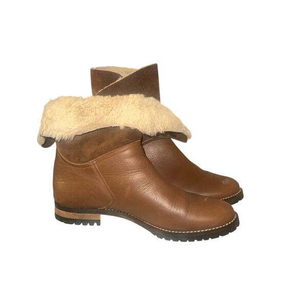 Fabianelli Italy Ltr & Sued Ankle Boots – Size 11 Shearling (Zip Pulls Missing) - Picture 11 of 12